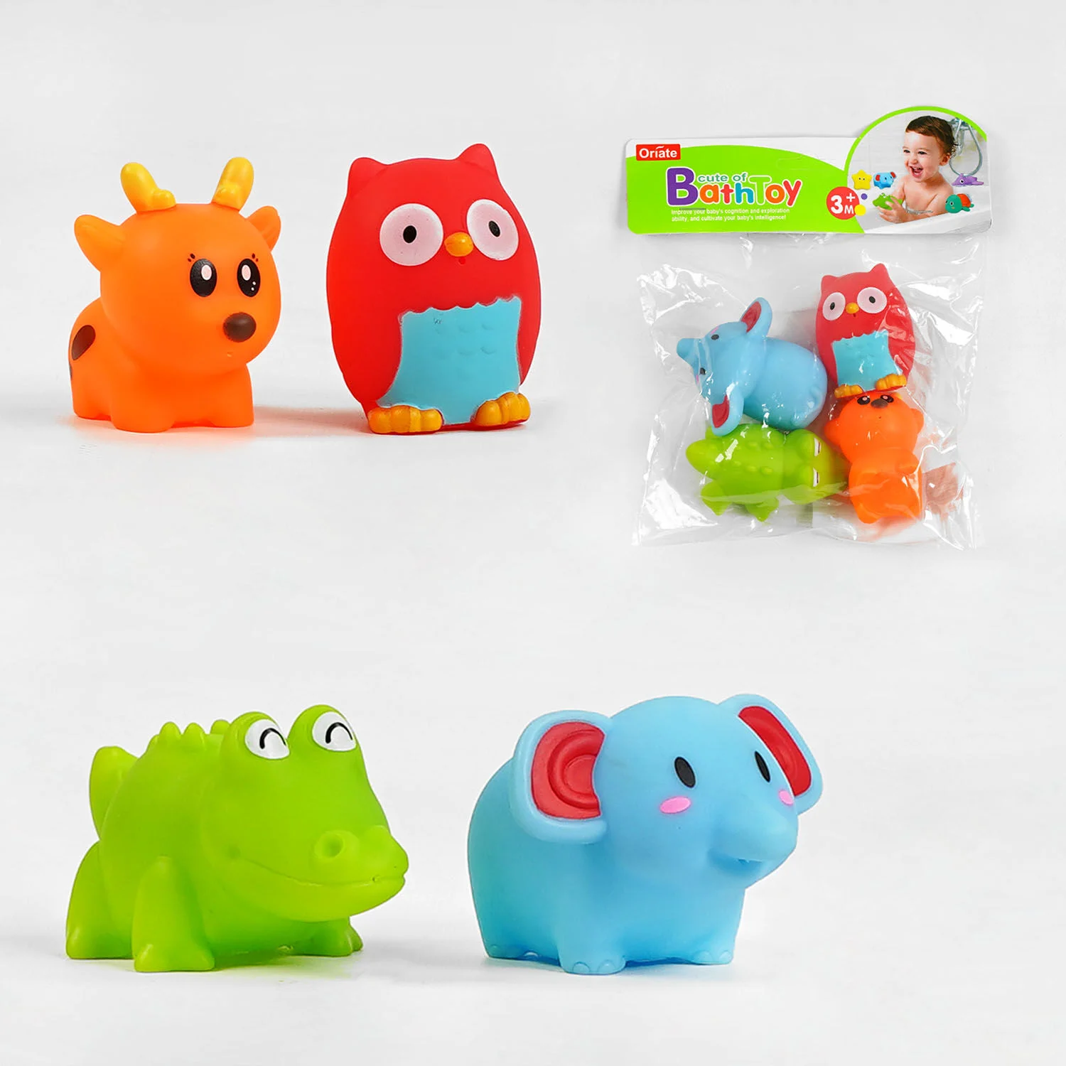 Комплект игрушек-пищалок "Зверушки" Bath Toys