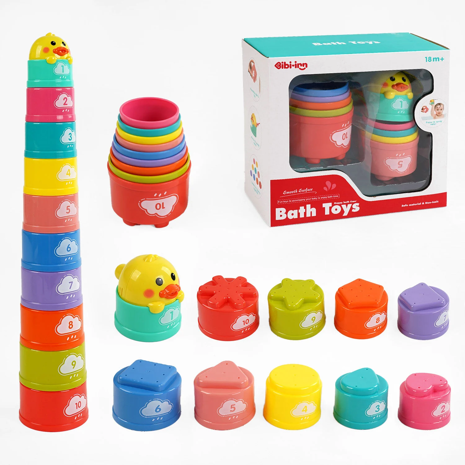 Игрушка для ванной "Цветная пирамидка" Bath Toys