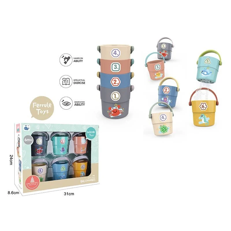 Набор из игрушек для ванной "Ведерца с морскими жителями" Bath Toys