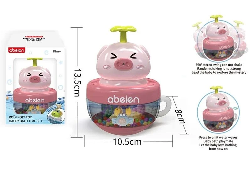 Игрушка-брызгалка "Поросенок в чашке" на помповом механизме Bath Toys