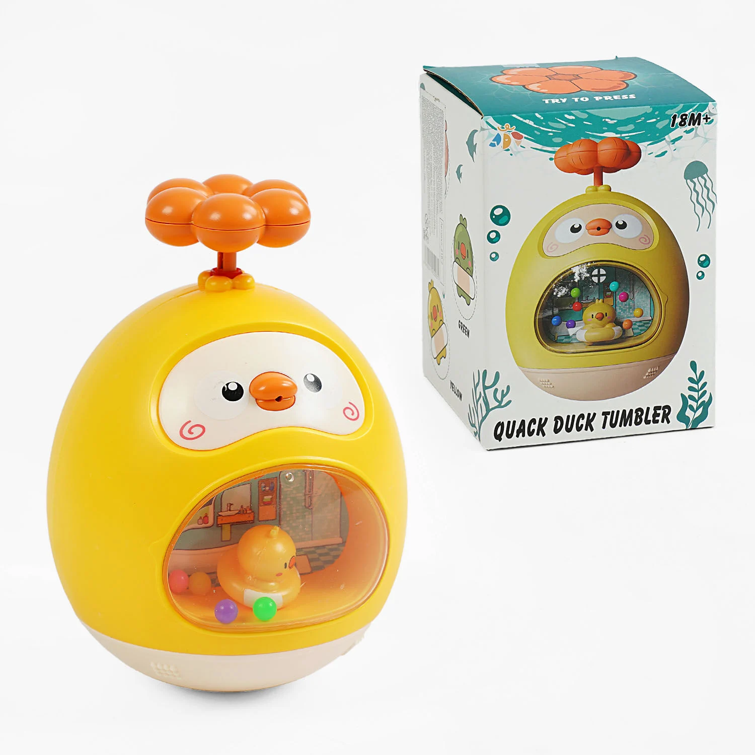 Игрушка для ванной "Уточка" с брызгалкой на помповом механизме Bath Toys