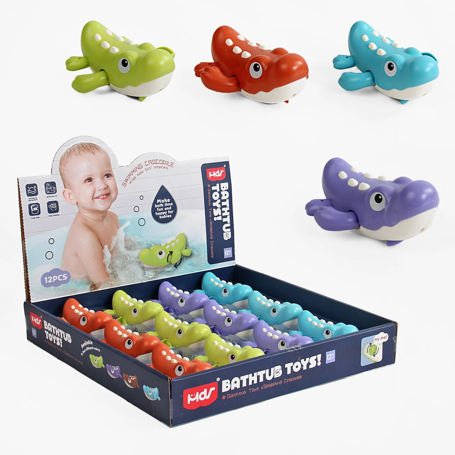 Плавающая игрушка "Крокодил"  на заводном механизме Bath Toys