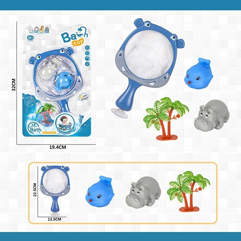 Набор игрушек для ванной Сачок и 2 пищалки Bath Toys