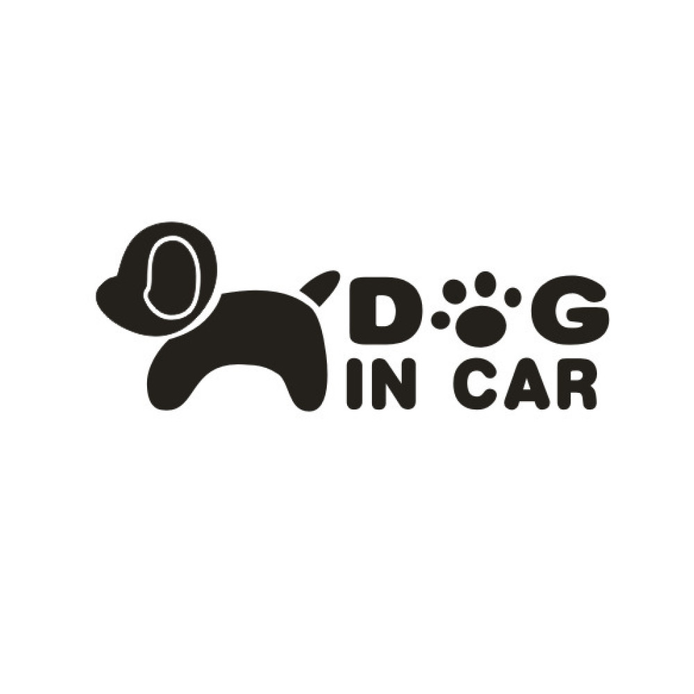 Наклейка в авто Dog in car 3M DS512247 19 х 7 см Черный