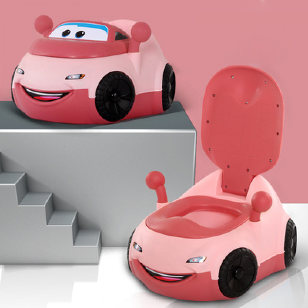 Горшок с мягким сиденьем Hogoobaby Тачки Розовый