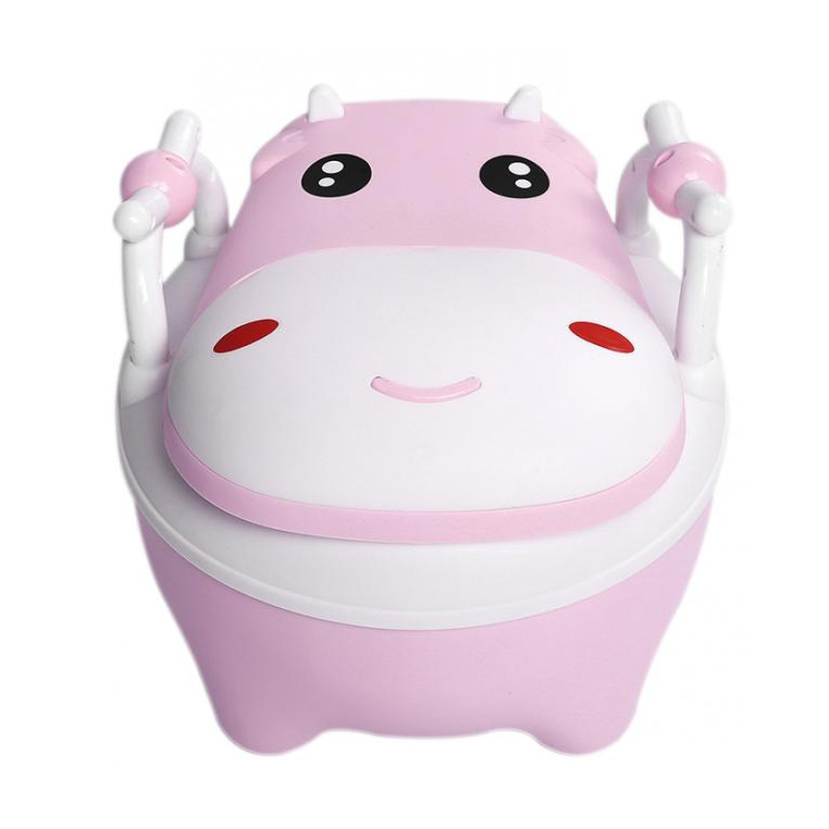 Горшок с мягким сиденьем BABY LEGEND VLY02 бегемот Розовый