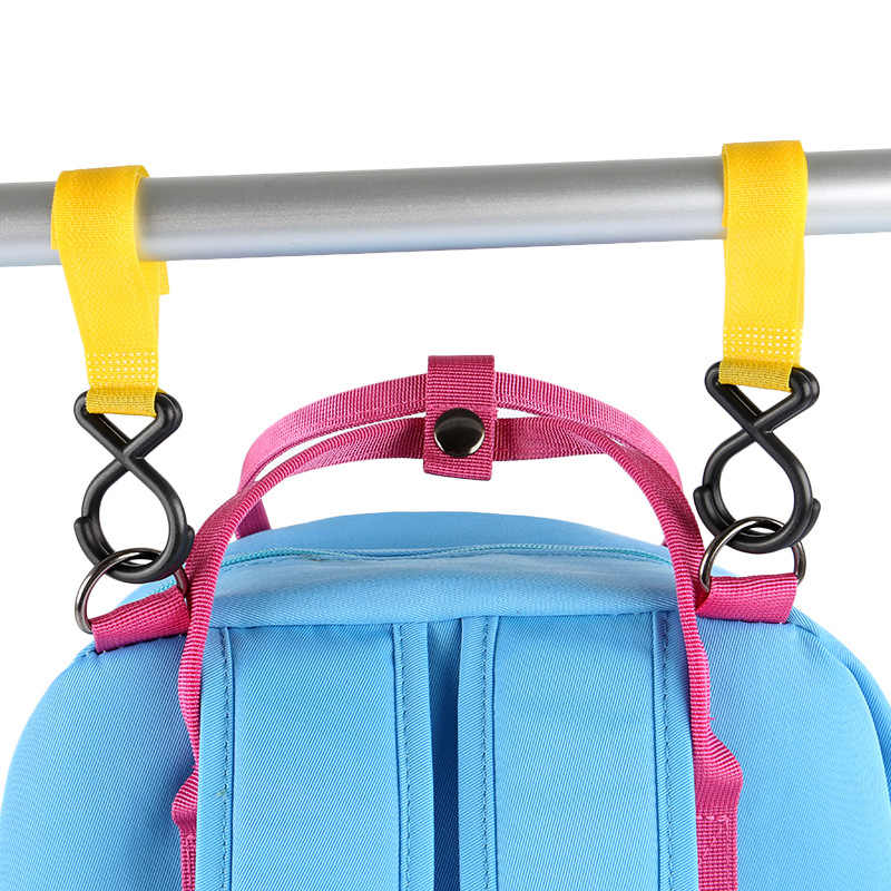 Вспомогательный двойной крючок на коляску Little bean DK110Y Желтый ремешок