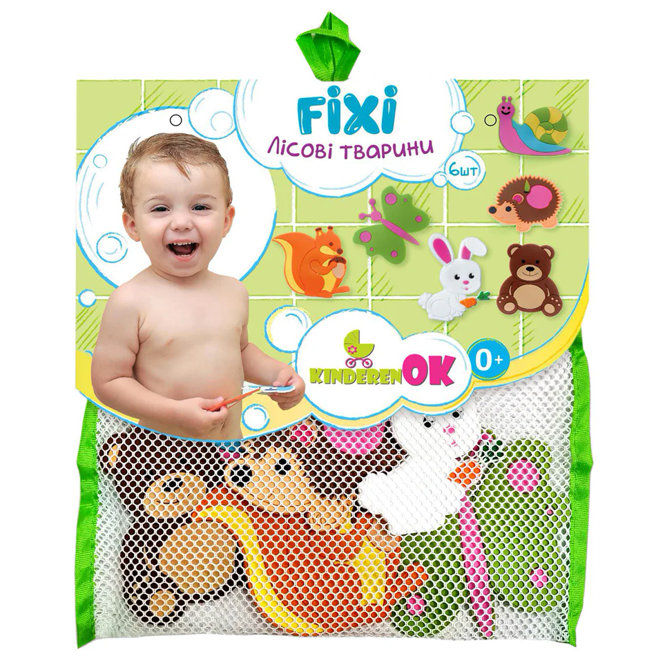 Набор игрушек на присосках для купания в ванной Лесные животные ТМ Kinderenok 040313