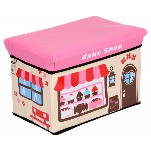 Ящикпуф для игрушек складной кондитерская Cake Shop Train с крышкой водонепроницаемый UKC 40х25 см Разноцветный