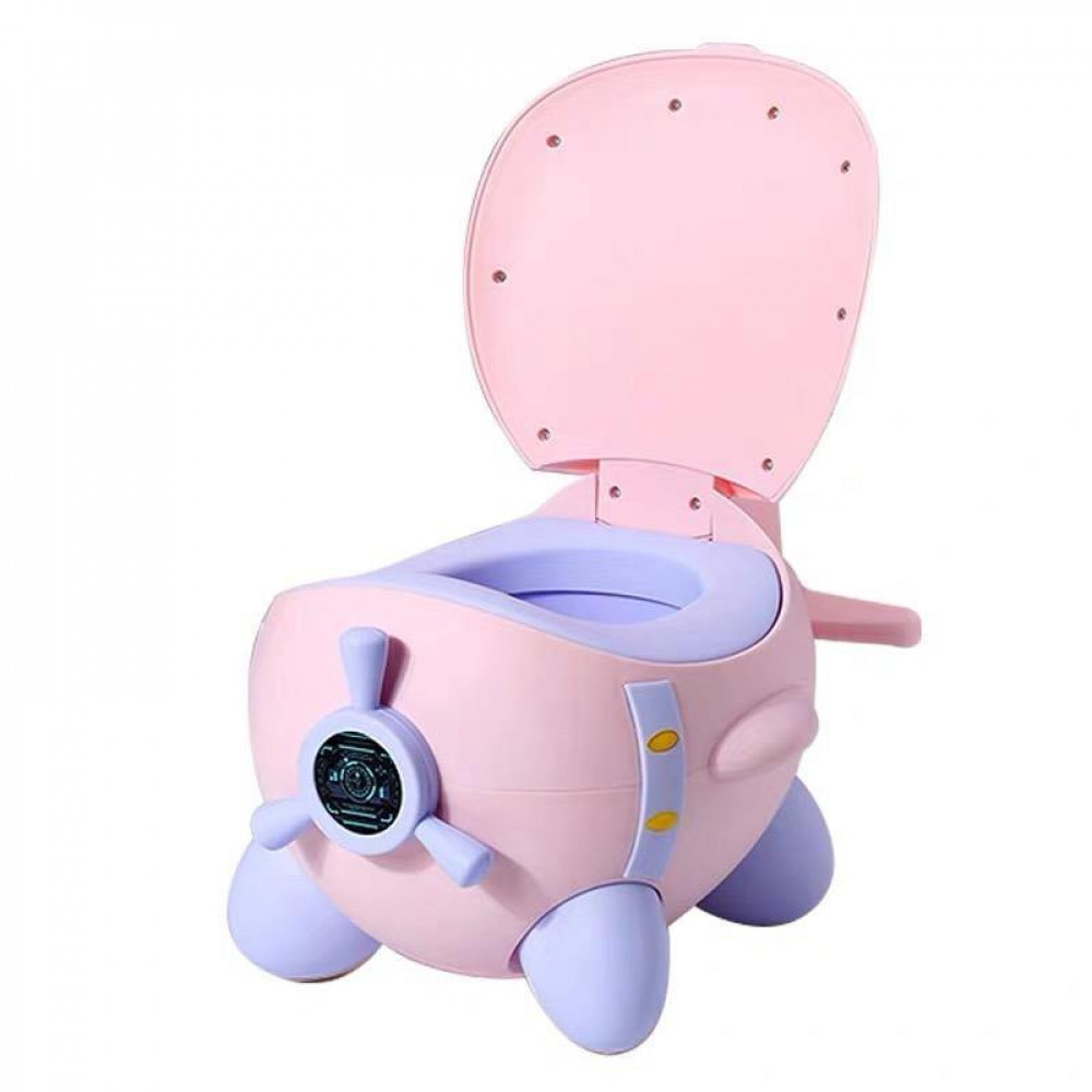Горшок с мягким сиденьем BABY LEGEND Самолет Розовый