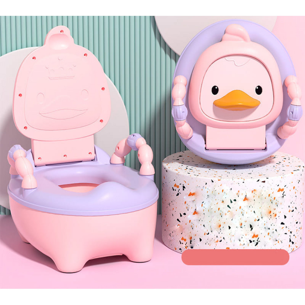 Горшок с мягким сиденьем BABY LEGEND Утка Розовый