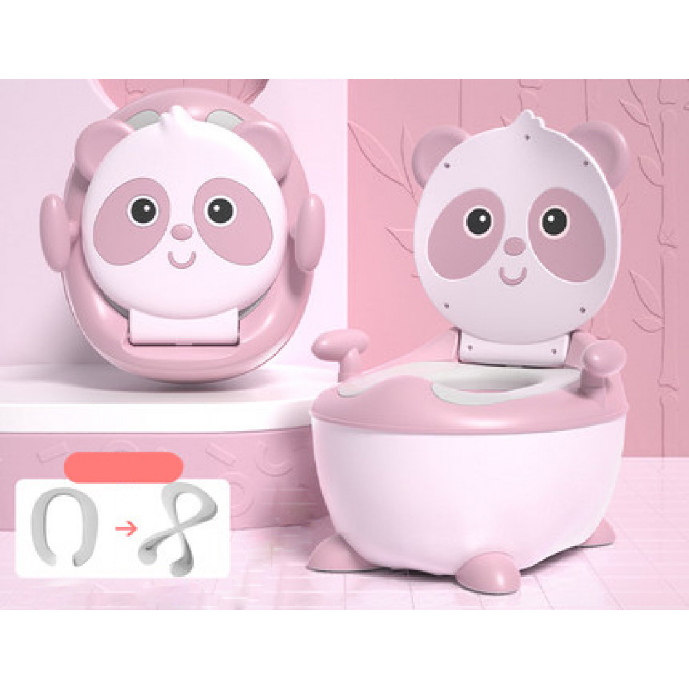 Горшок с мягким сиденьем BABY LEGEND Панда Розовый