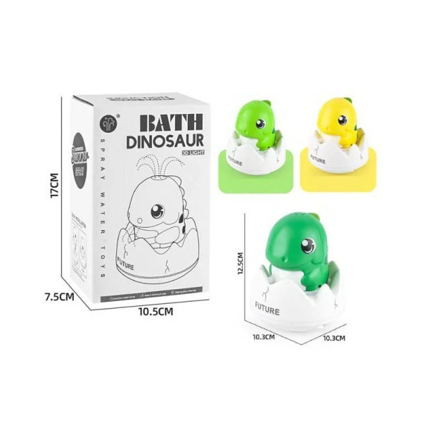 Игрушка для ванной "Динозаврик" с подсветкой на батарейках Bath Toys Зеленый