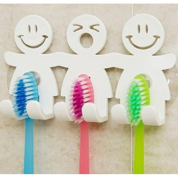 Держатель для зубной щетки на липучке UKC Baby Play на 3 щетки Белый
