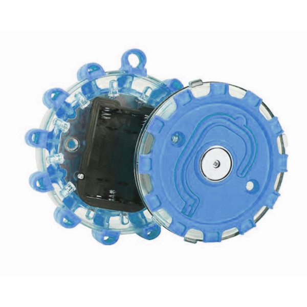 Автомобильный аварийный фонарик 3xAAA IP65 9SMD+3SMD UKC Синий