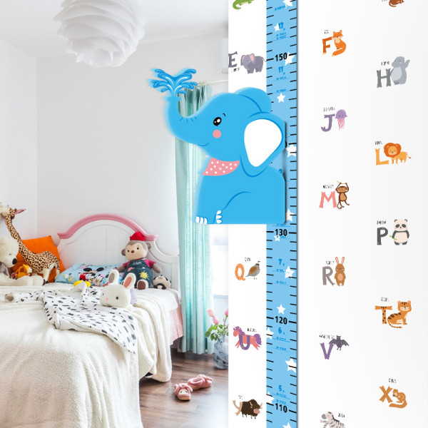 Наклейка на стену UKC Baby Play детский ростомер Cлоник Синий