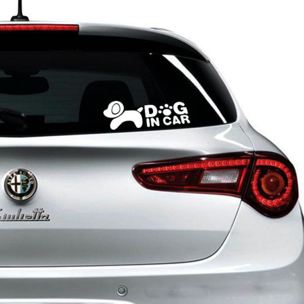 Наклейка в авто Dog in car 3M DS512248 19 х 7 см Белый