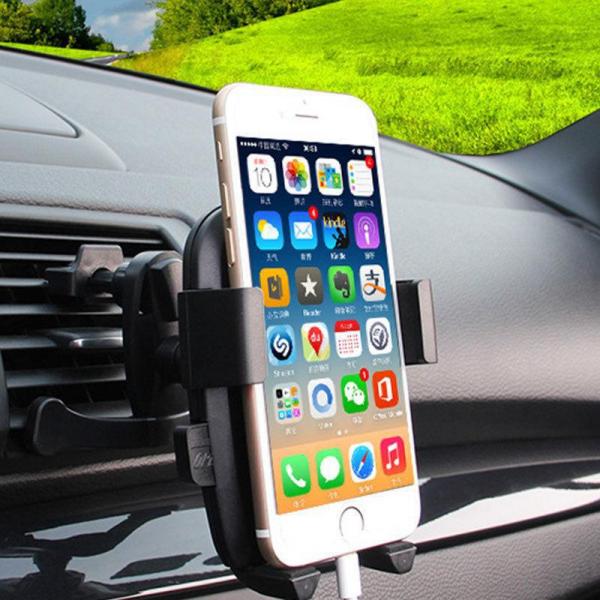 Автодержатель на решетку 360 для телефона, смартфона, навигатора Shunwei SD-8716 (черный)