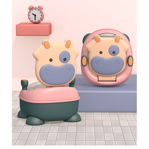 Горшок с мягким сиденьем BABY LEGEND Коровка Розово-зеленый