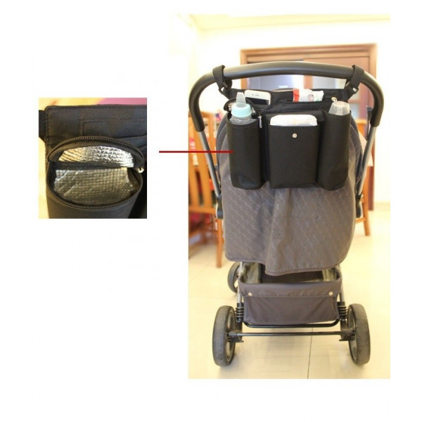 Органайзер в коляску с термосумочкой Diaper Organizer SKU404792 30х25 см