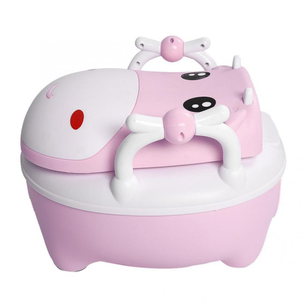 Горшок с мягким сиденьем BABY LEGEND VLY02 бегемот Розовый