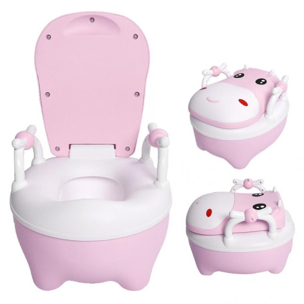 Горшок с мягким сиденьем BABY LEGEND VLY02 бегемот Розовый