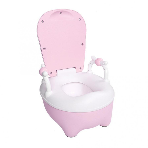 Горшок с мягким сиденьем BABY LEGEND VLY02 бегемот Розовый