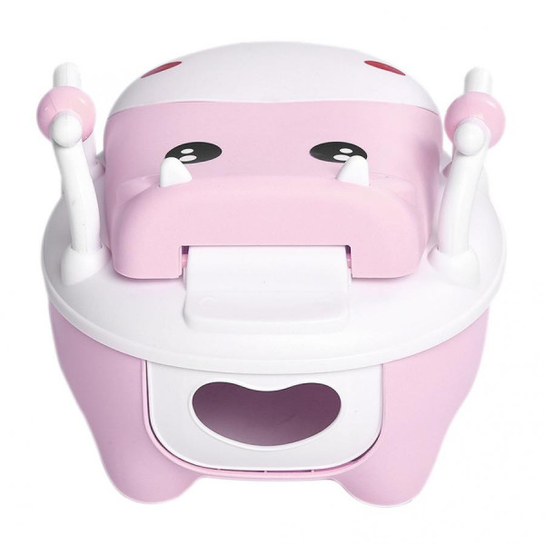 Горшок с мягким сиденьем BABY LEGEND VLY02 бегемот Розовый
