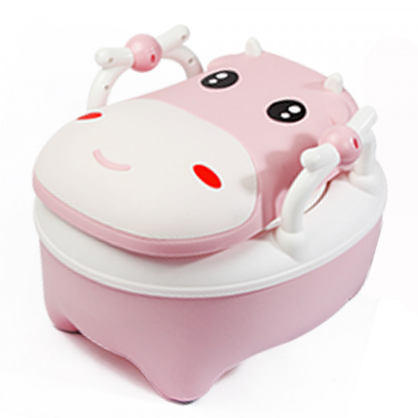 Горшок с мягким сиденьем BABY LEGEND VLY02 бегемот Розовый