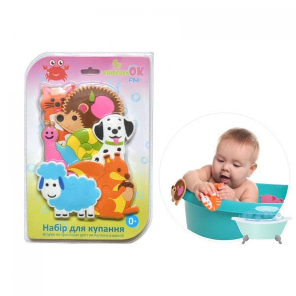 Набор фигурок на присосках для игры малышей в ванной FIXI MIXI Kinderenok 061113 Разноцветный