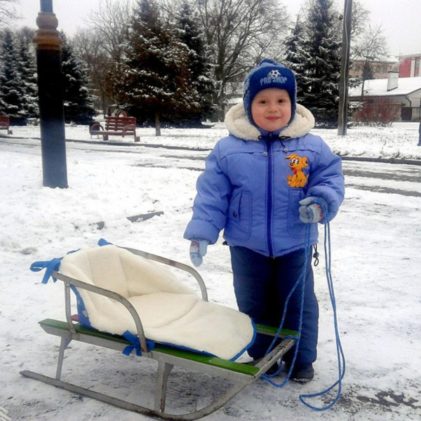 Матрасик для санок Baby Breeze 0301 Синий