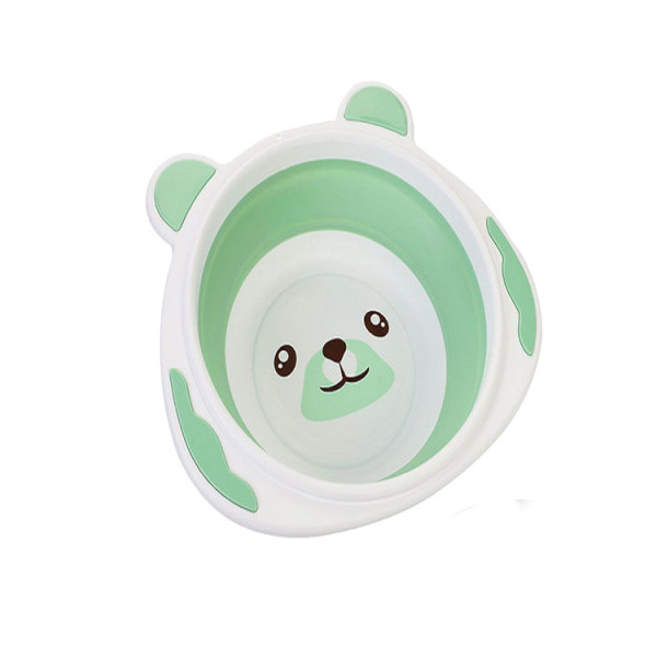 Детская ванночка для купания Панда Little bean BER01 Белый с зеленым