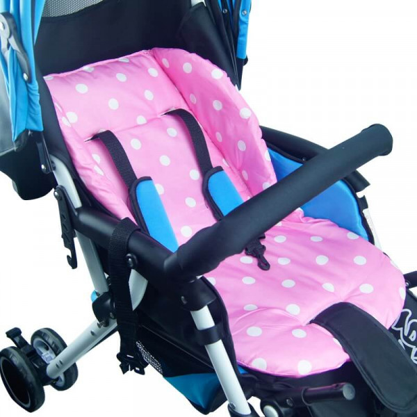 Защитное покрытие в коляску Baby Stroller ND9 белый горох Розовый