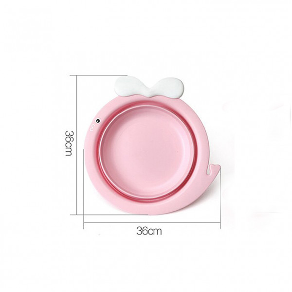 Детская ванночка для купания Кит Little bean KIT01 Розовый с белым