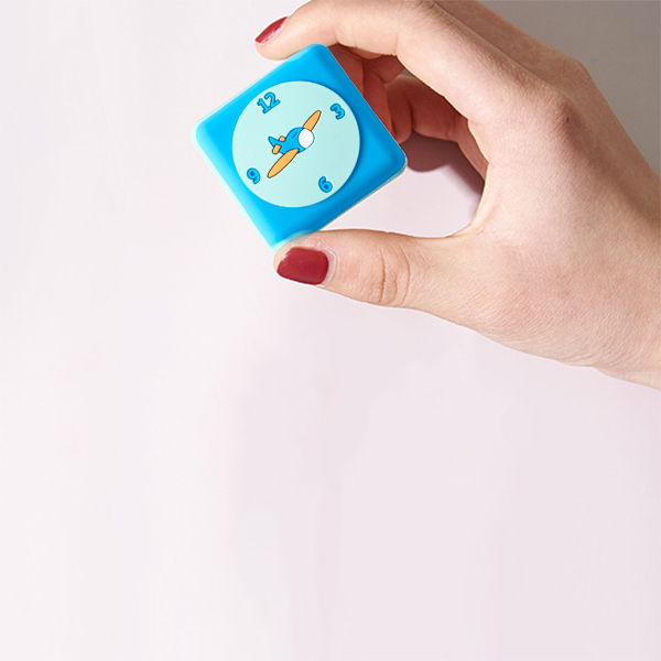 Антиударная накладка на стену Самолетикчасы Little bean FZJD3 Голубой