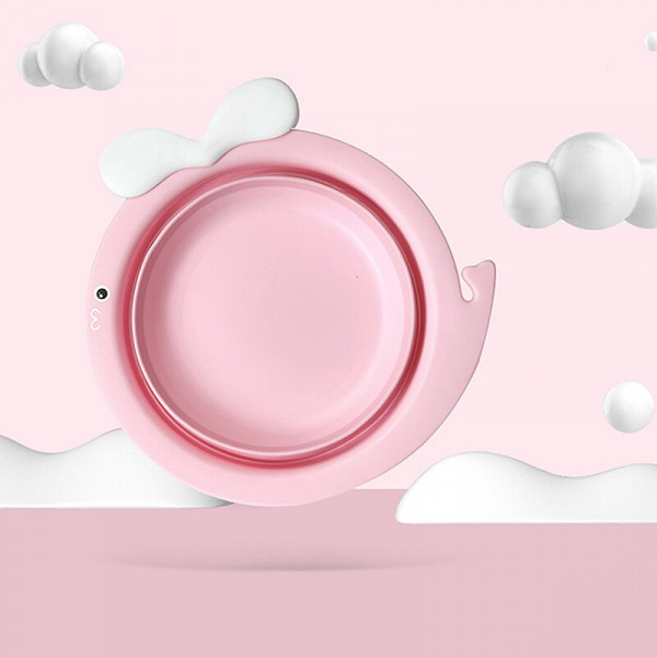 Детская ванночка для купания Кит Little bean KIT01 Розовый с белым