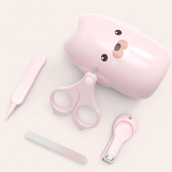 Набор детских инструментов для ухода в футляре Кролик Little bean LBPR730 Розовый