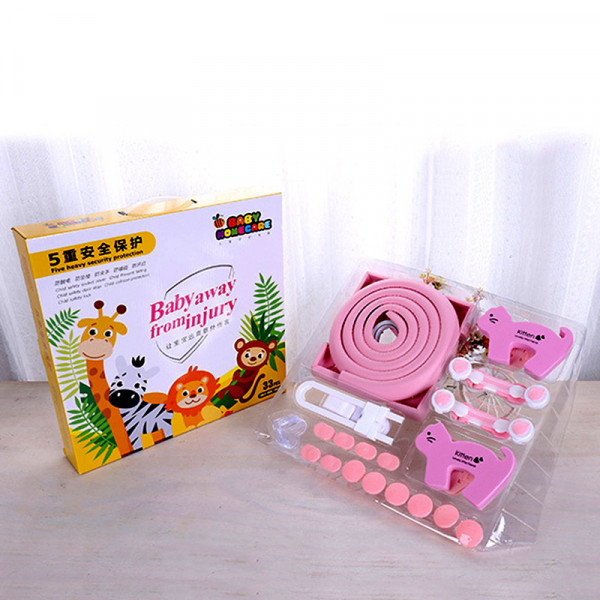 Детский комплект безопасности в доме Baby Safety HFH55P 33 шт/компл. Розовый