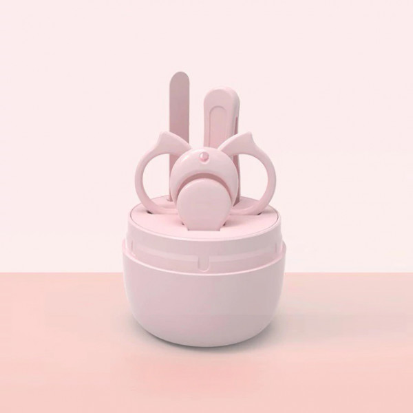 Набор детских инструментов для ухода в футляре Кролик Little bean LBPR730 Розовый
