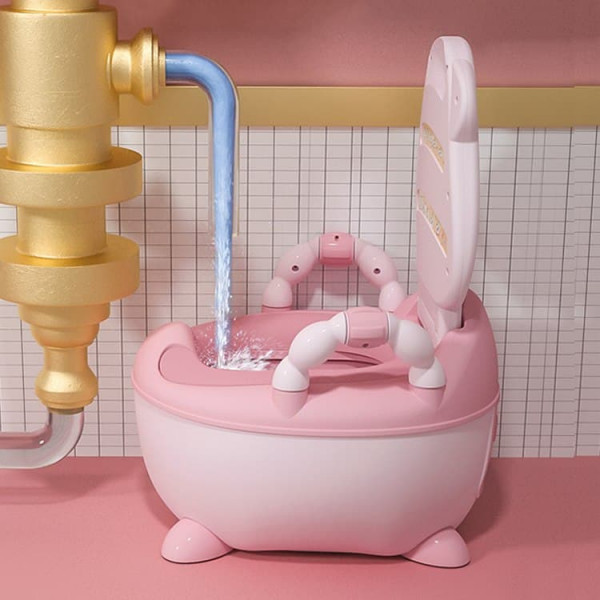 Горшок с мягким сиденьем Babyhood BHDNNZBQ коровка Розовый