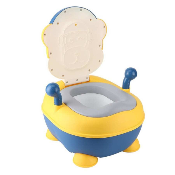 Детский горшок Обезьяна Babyhood BH205 Желто-синий МЯГКИЙ