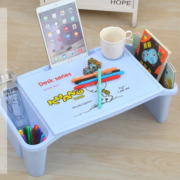 Стол-органайзер для творчества Desk Series детский пластиковый универсальный с ячейкой для стакана 52х27х19 см Голубой