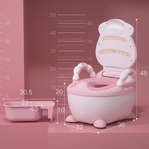 Горшок с мягким сиденьем Babyhood BHDNNZBQ коровка Розовый