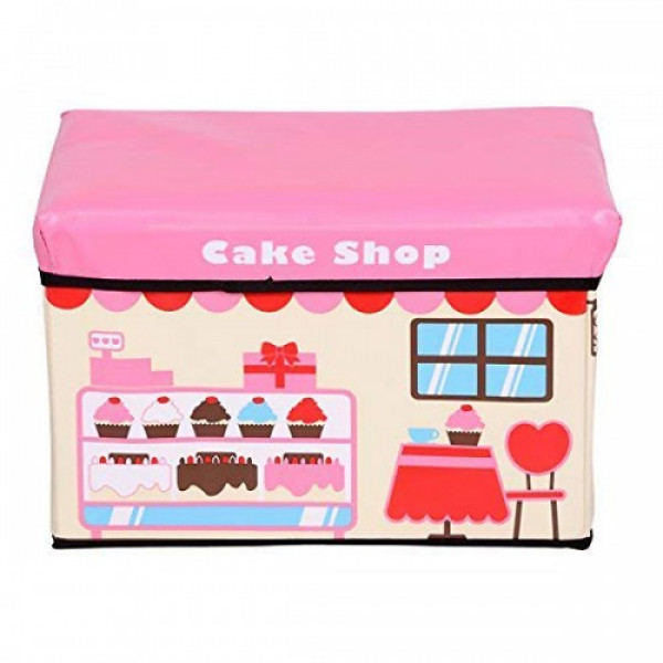 Ящикпуф для игрушек складной кондитерская Cake Shop Train с крышкой водонепроницаемый UKC 40х25 см Разноцветный