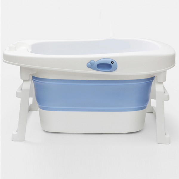 Детская ванночка для купания со ступеньками Little bean TH3181 Белый с голубым