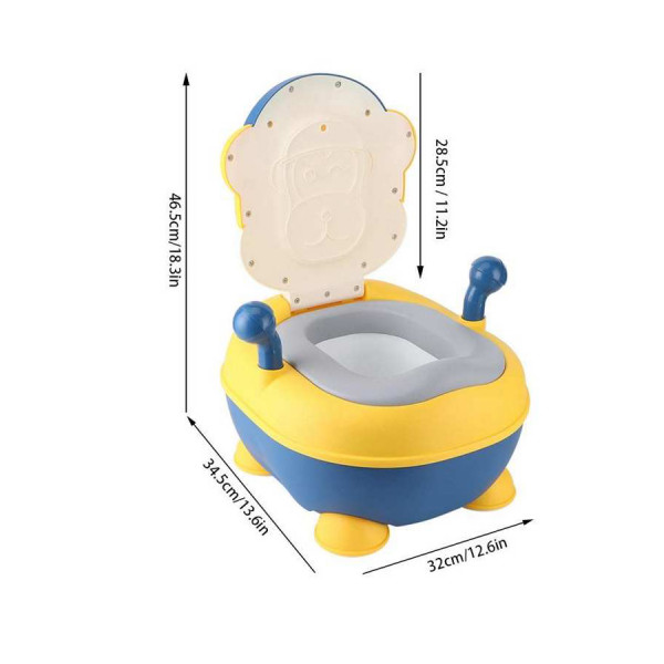 Детский горшок Обезьяна Babyhood BH205 Желто-синий МЯГКИЙ