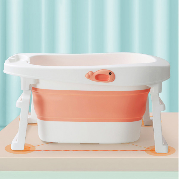 Детская ванночка для купания со ступеньками Little bean TH3182 Белый с коричневым