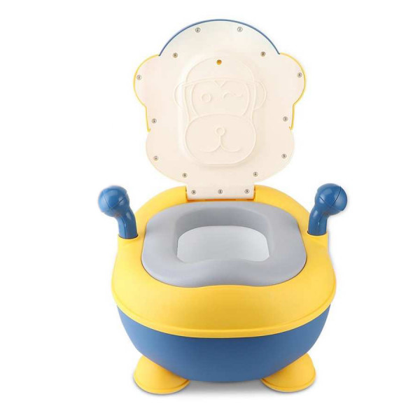 Детский горшок Обезьяна Babyhood BH205 Желто-синий МЯГКИЙ