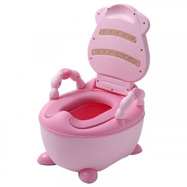 Горшок с мягким сиденьем Babyhood BHDNNZBQ коровка Розовый