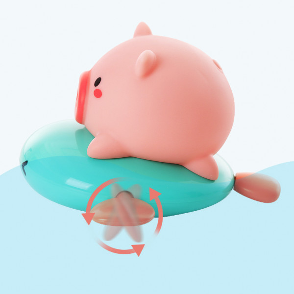 Заводная игрушка для ванной Свинка на ките Anbebe YB1783D